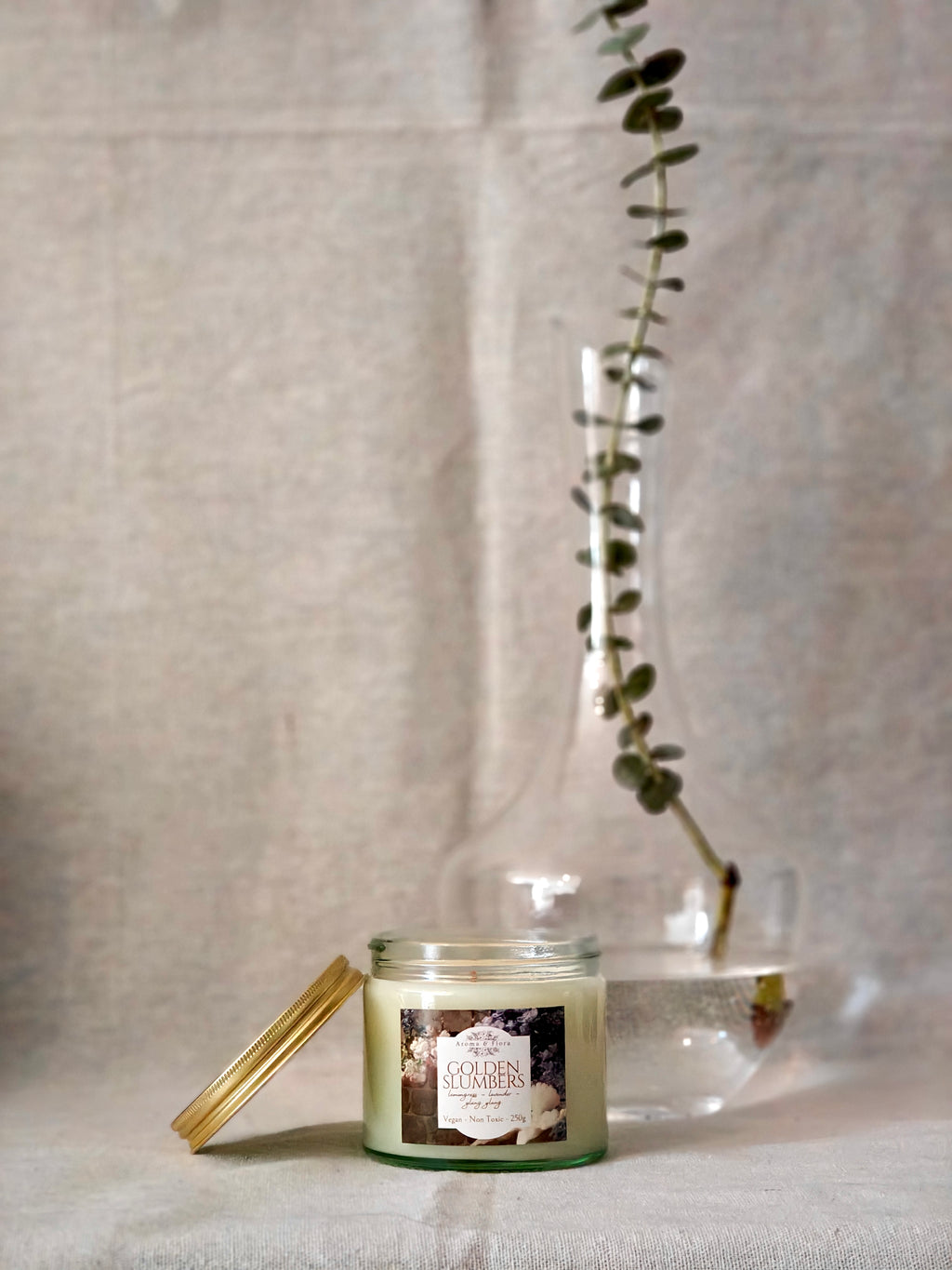 Handmade aromatherapy candle designed for calm and restful evenings