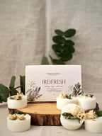 Handmade rosemary and sage wax melts for wellness rituals