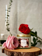 Handmade aromatherapy candle designed for menstrual self-care